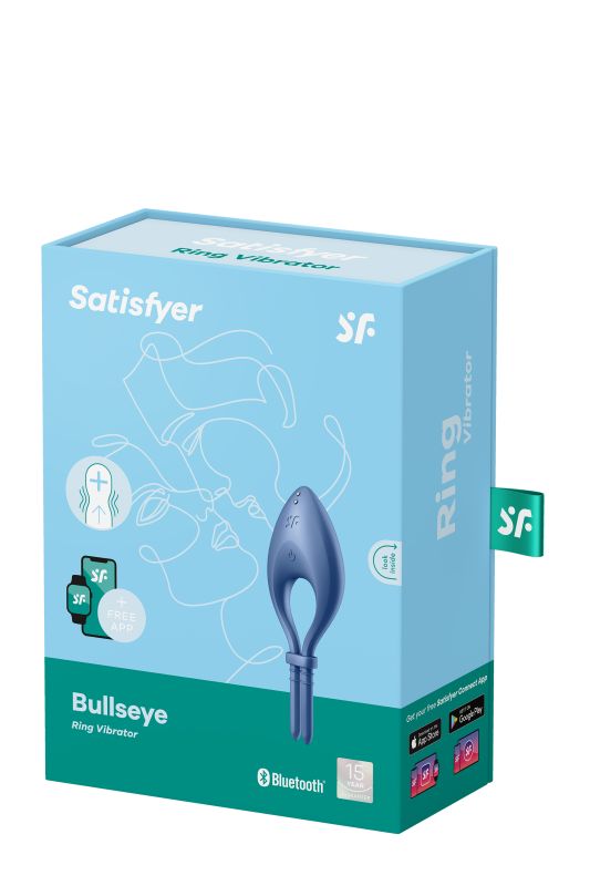 Ерекцинне віброкільце з функцією керування телефоном Satisfyer Bullseye синій вид 6