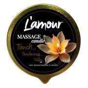 Масажна свічка L'amour Rain-Kissed Leather and Vanilla, золота, 70 мл