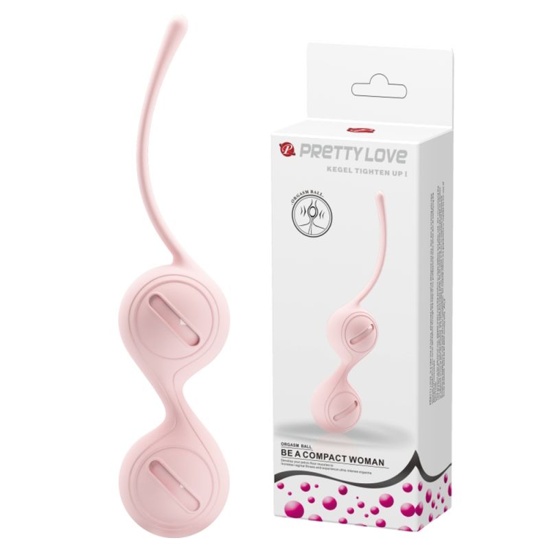 Вагінальні кульки Pretty Love Kegel Tighten, рожеві, 16,3 × 3,3 см вид 2