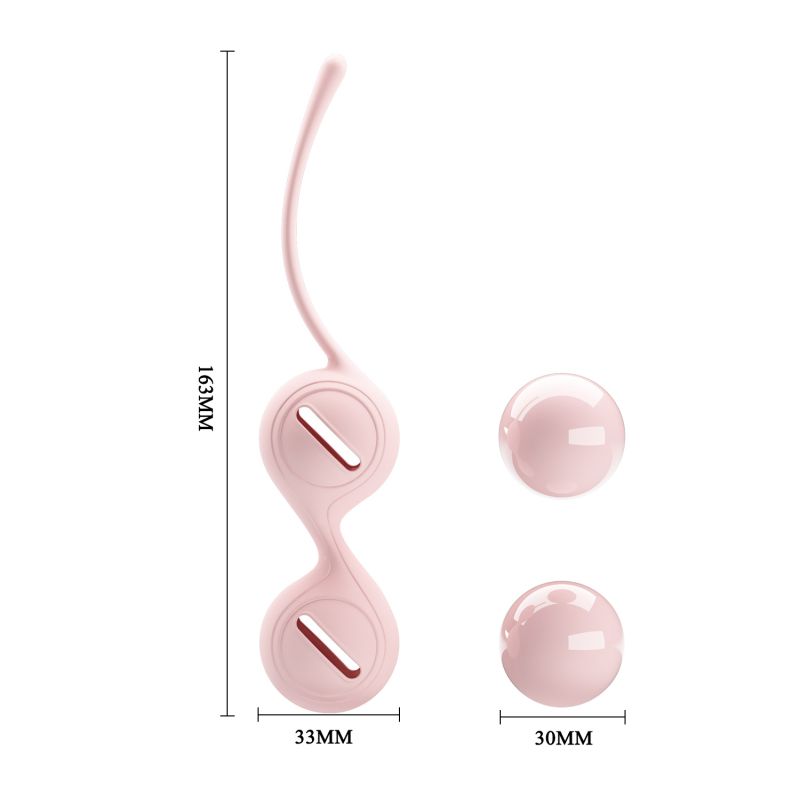 Вагінальні кульки Pretty Love Kegel Tighten, рожеві, 16,3 × 3,3 см вид 9