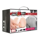 Мастурбатор вагіна та анус CRAZY BULL із двома віброкулями на пульті, бежевий, 16,6 × 15 см вид 13
