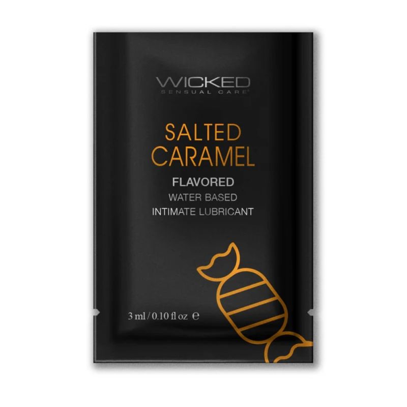 Пробник лубриканта Wicked Aqua Salted Caramel (солона карамель) на водній основі, 3 мл вид 2