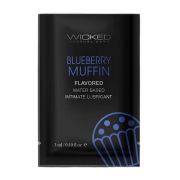 Пробник лубриканта Wicked Aqua Blueberry Muffin (чорничний мафін) на водній основі, 3 мл
