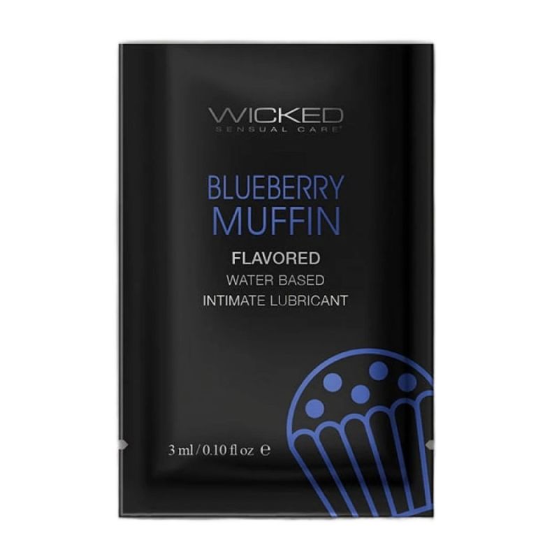 Пробник лубриканта Wicked Aqua Blueberry Muffin (чорничний мафін) на водній основі, 3 мл вид 2