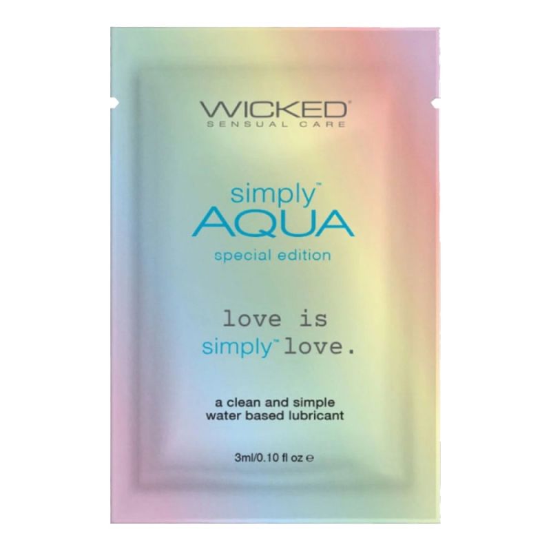 Пробник лубриканта Wicked Simply Aqua Special Edition без гліцерину на водній основі, 3 мл вид 2