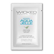 Пробник лубриканта Wicked Simply Aqua Jelle з густою гелевою текстурою на водній основі, 3 мл