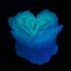 Низькотемпературна БДСМ-свічка у формі троянди GlowKink, люмінесцентна, L, 62 г, блакитна вид 8