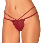 Трусики стринги кружевные Obsessive Ivetta, красный, L/XL вид 4