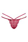Трусики стринги кружевные Obsessive Ivetta, красный, L/XL вид 7