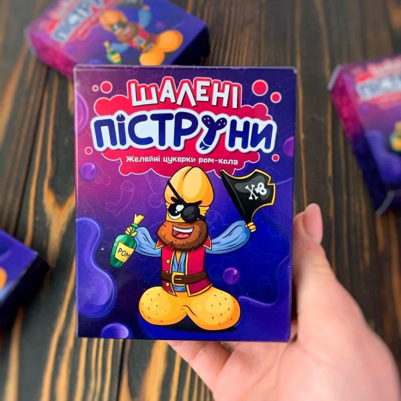 Пікантні желейки у вигляді пеніса "Шалені Піструни" зі смаком ром-коли, 100 гр вид 4