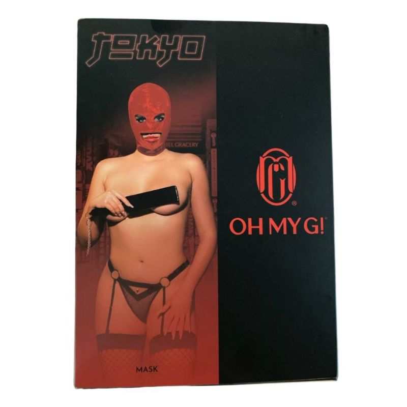 Маска БДСМ Oh My G Latex Mask, червона, O/S вид 3