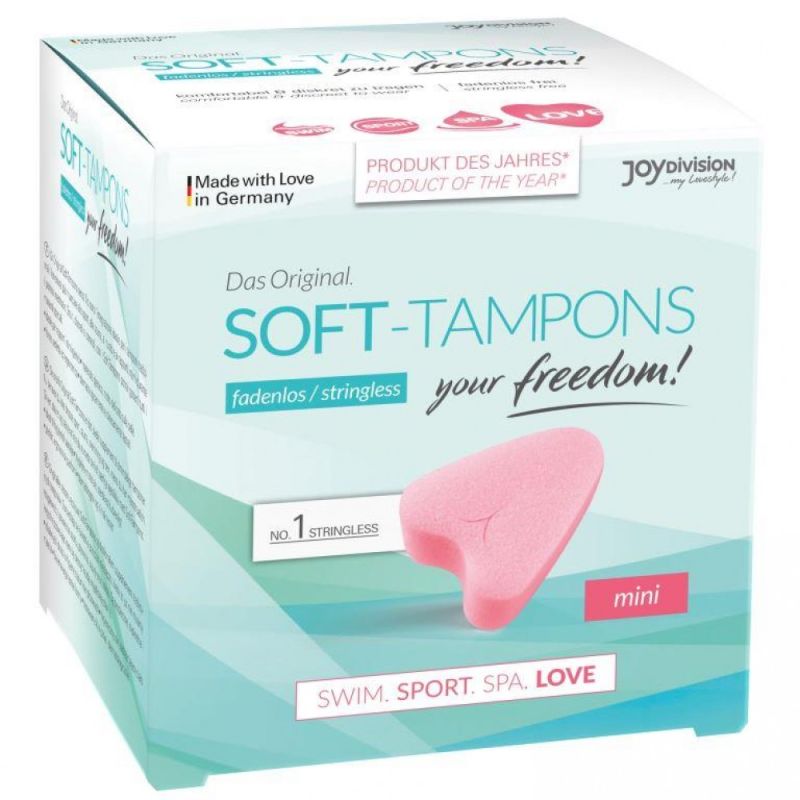 Тампони міні у вигляді сердець JoyDivision Tampony-Soft-Tampons mini рожеві, 3 шт. вид 2
