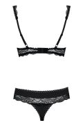 Комплект Obsessive MIAMOR SET чорний відкритий, груди L / XL