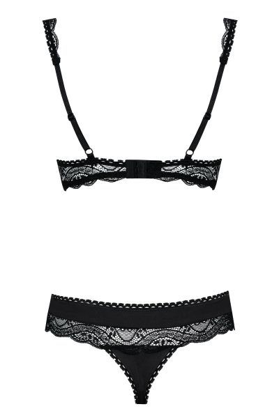 Комплект Obsessive MIAMOR SET чорний відкритий, груди L / XL вид 3