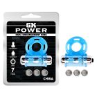 Ерекційне кільце з віброкулею Chisa GK Power, блакитне вид 2
