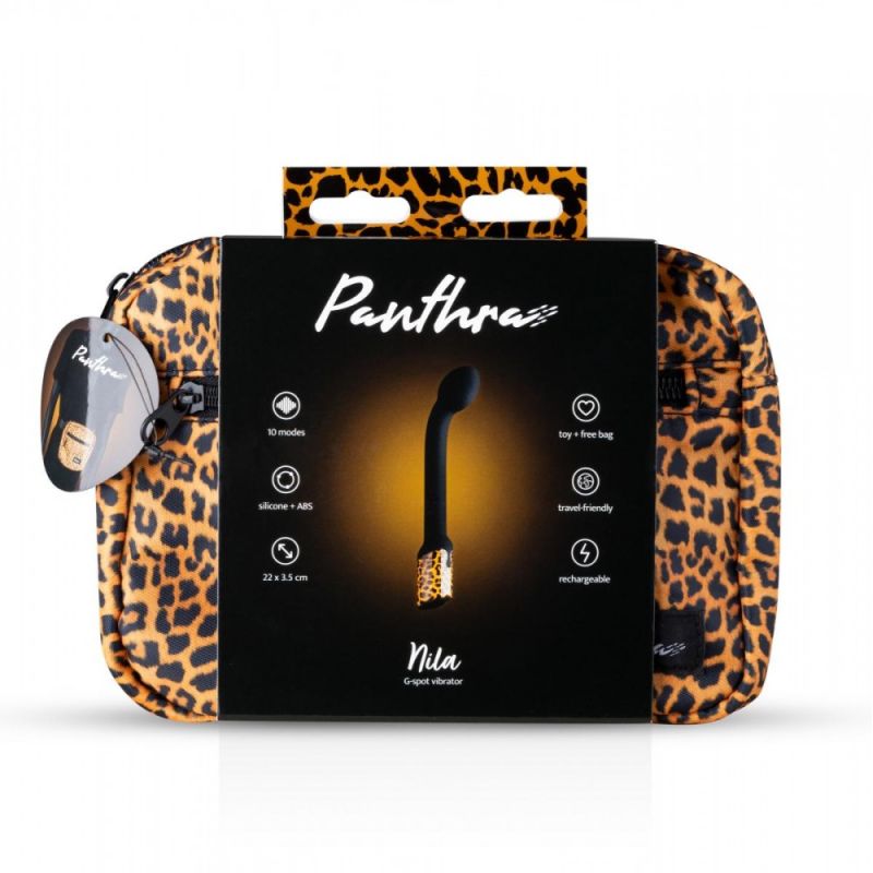 Вибратор для точки G Panthra Nila G-spot, черно-леопардовый вид 7