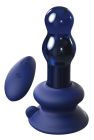 Анальна пробка Pipedream Icicles з вібрацією та пультом, синя вид 3