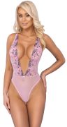 Ніжний рожевий боді з глибоким вирізом Kissable S/M