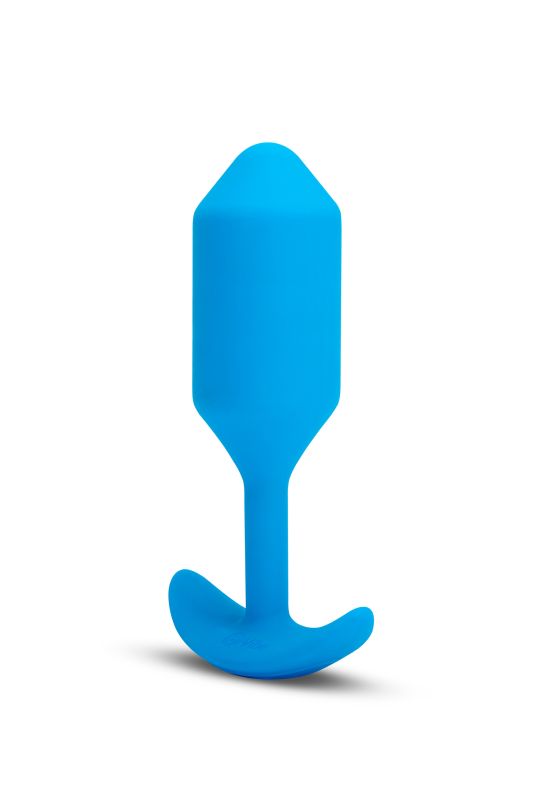 Анальна пробка з вібрацією b-Vibe VIBRATING SNUG PLUG розмір L, синя вид 4