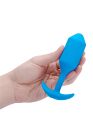 Анальна пробка з вібрацією b-Vibe VIBRATING SNUG PLUG розмір L, синя вид 5