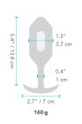Анальна пробка з вібрацією b-Vibe VIBRATING SNUG PLUG розмір L, синя вид 6