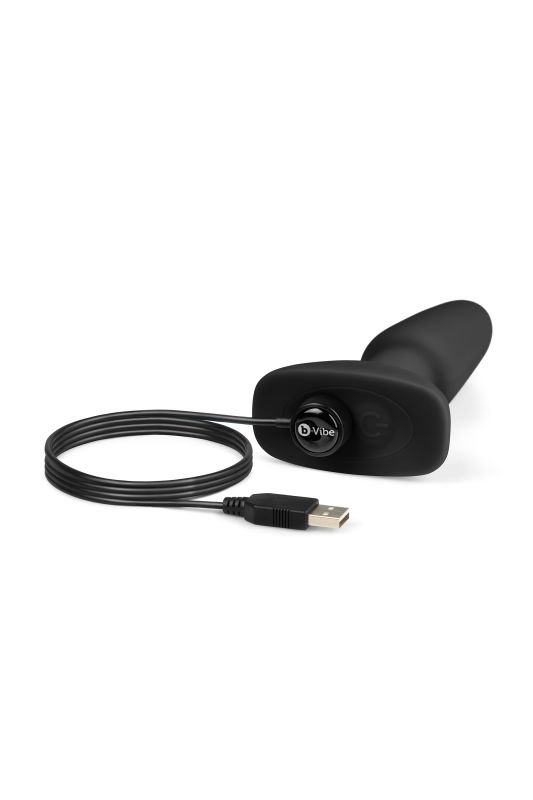 Анальна пробка з вібрацією та пультом керування B-VIBE RIMMING PLUG 2, чорна вид 8