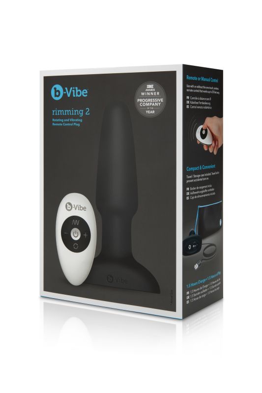 Анальна пробка з вібрацією та пультом керування B-VIBE RIMMING PLUG 2, чорна вид 12