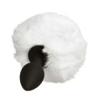 Анальная силиконовая пробка с хвостиком зайки white S вид 4