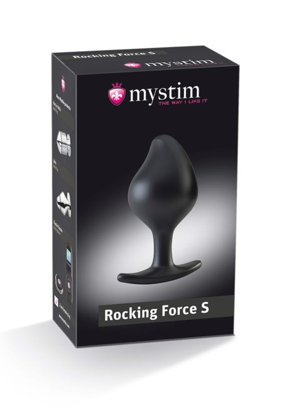 Анальна пробка для електростимуляції Mystim чорна, 9.7 х 3.7 см вид 5