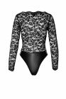 Боді з мереживом, F296 Noir Handmade Psyche з відкритим доступом, з блискавкою, чорне, розмір M вид 8