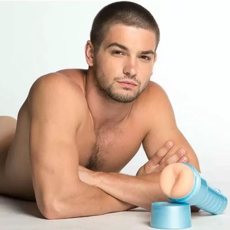Мастурбатор попа, в колбі, кібершкіра, Fleshjack boys JOHNNY RAPID MAN CAVE, тілесний вид 6