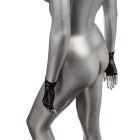 Рукавички короткі у дрібну сітку зі стразами CalExotics Fingerless Gloves, чорні вид 6