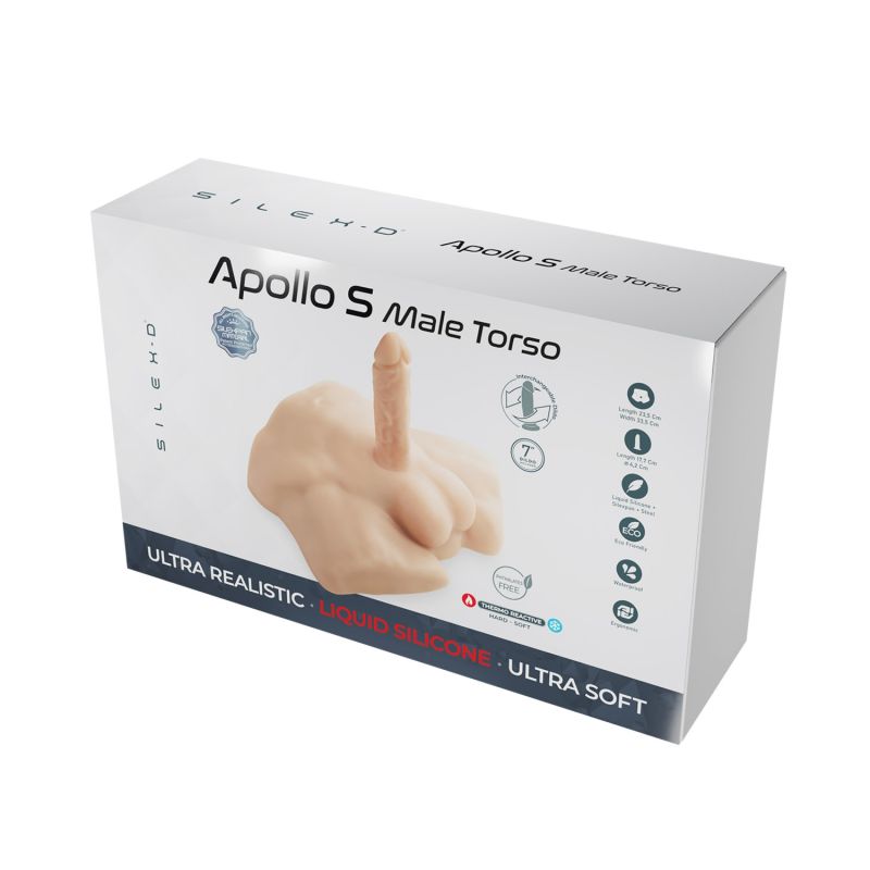 Мастурбатор реалістичний Silexd Apollo S Male Torso у вигляді чоловічого торсу, тілесний вид 5