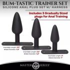 Анальний плаг з портупеєю Master Series Bum Tastic чорний вид 3