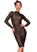 Сукня прозора в смужку Noir Handmade F182 чорна, XXL