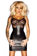 Сукня еротична з сіткою на грудях Noir Handmade F078 чорна, M