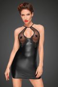 Сексуальна чорна сукня, що облягає Noir Handmade F185 з прозорим бюстом, XL