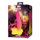 Фалоімітатор силіконовий Power Monsters Flame Beast на присоску, градієнт рожево-жовтий, 22,5 см вид 9