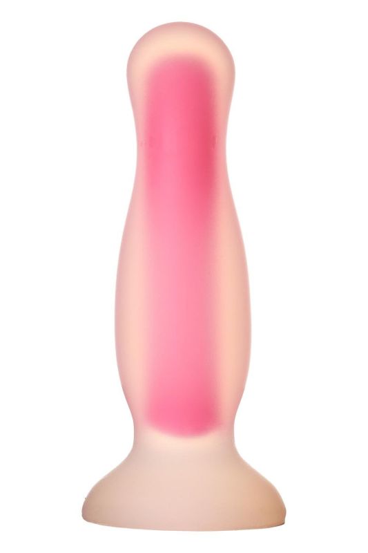 Анальна пробка люмінесцентна Dream Toys RADIANT Glow In The Dark рожева, L вид 3