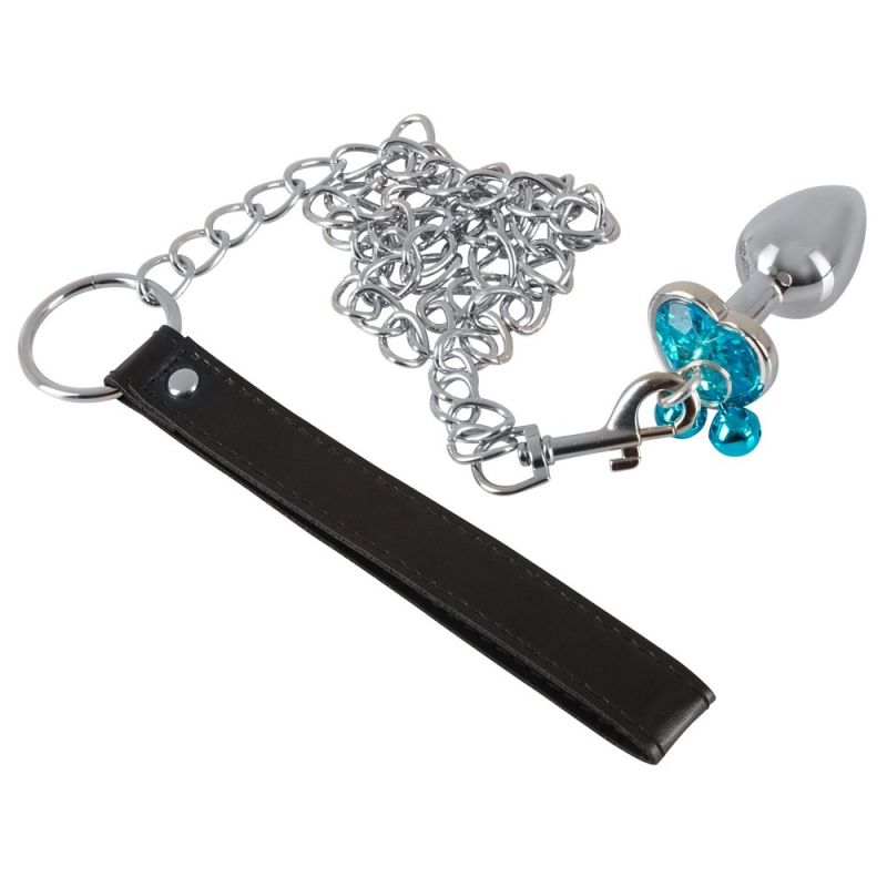 Анальні пробки з повідцем You2Toys Butt Plug Set, сріблясті вид 5