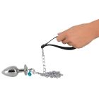 Анальні пробки з повідцем You2Toys Butt Plug Set, сріблясті вид 6