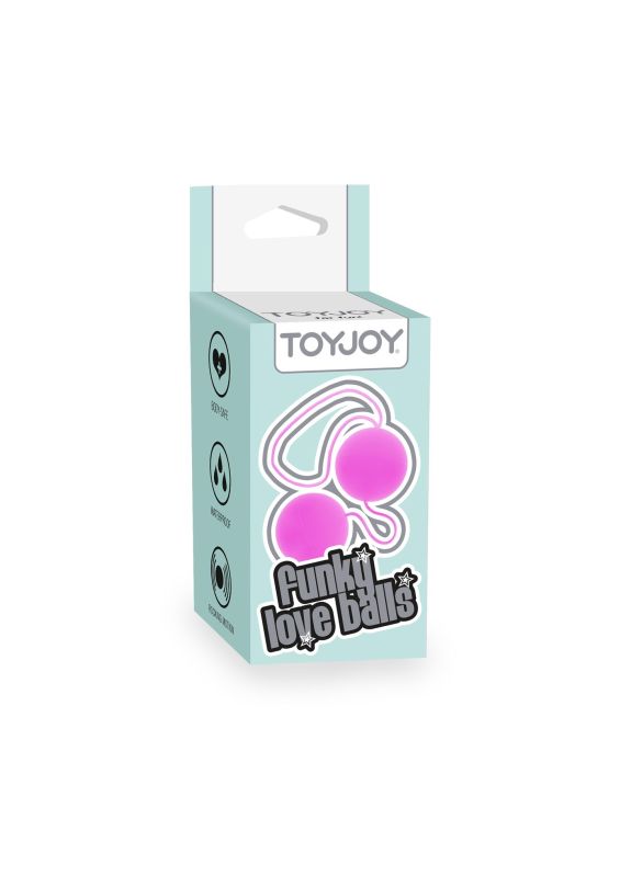 Вагинальные шарики со смещенным центром тяжести TOY JOY на мягкой сцепке, пурпурные, 22 х 3.5 см вид 4