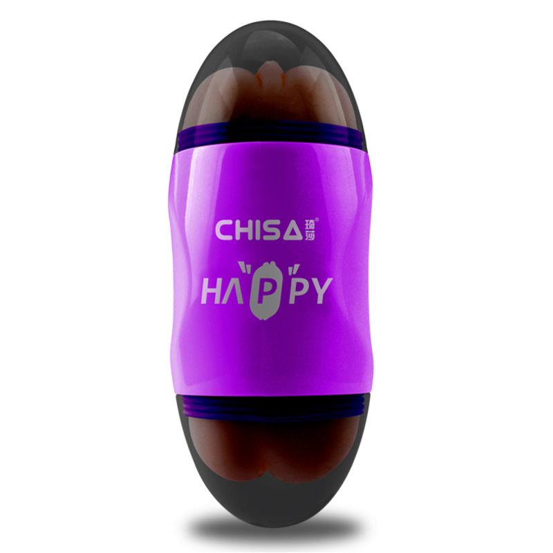 Мастурбатор Вагіна і Анус Chisа Portable Happy Cup з вібрацією, бежевий вид 4