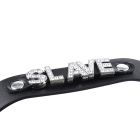 Нашийник з написом SLAVE зі страз DS Fetish, шкірозамінник, чорний вид 4