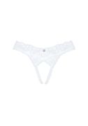 Трусики белые Obsessive eavenlly crotchless thong XS/S