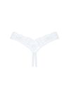 Трусики білі Obsessive eavenlly crotchless thong XS/S вид 3