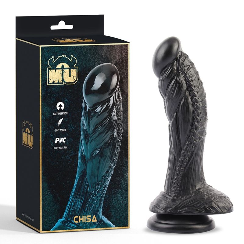 Фалоімітатор у вигляді монстра CHISA MU Alien чорний, 19 см вид 2