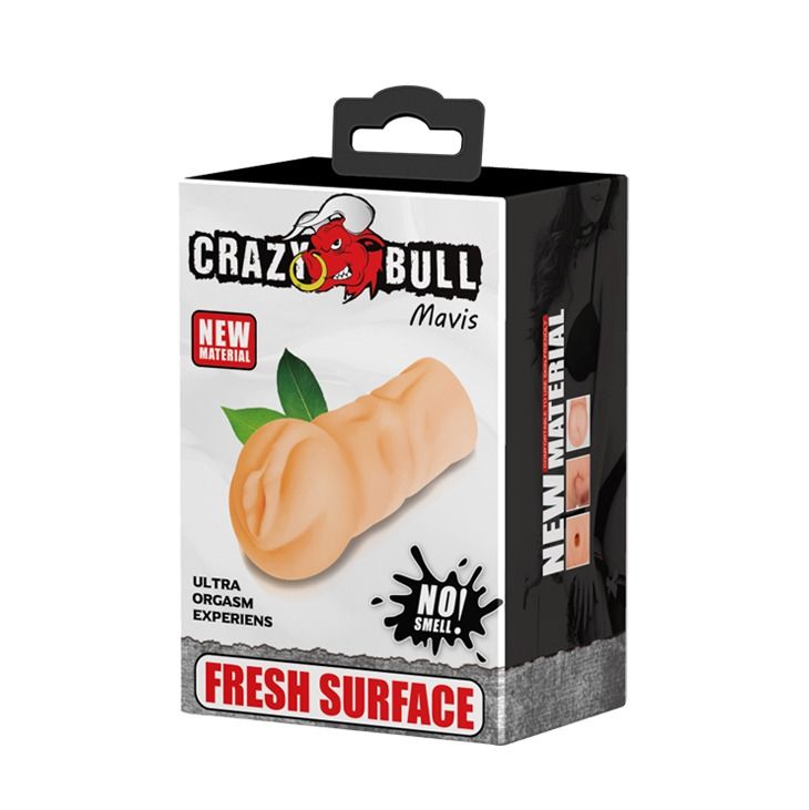 Мастурбатор реалістичний у вигляді вагіни Crazy Bull Mavis Masturbator, бежевий вид 7