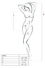 Боді Passion BS086 з вертикальною сіткою та відкритим доступом, чорний, One Size вид 7