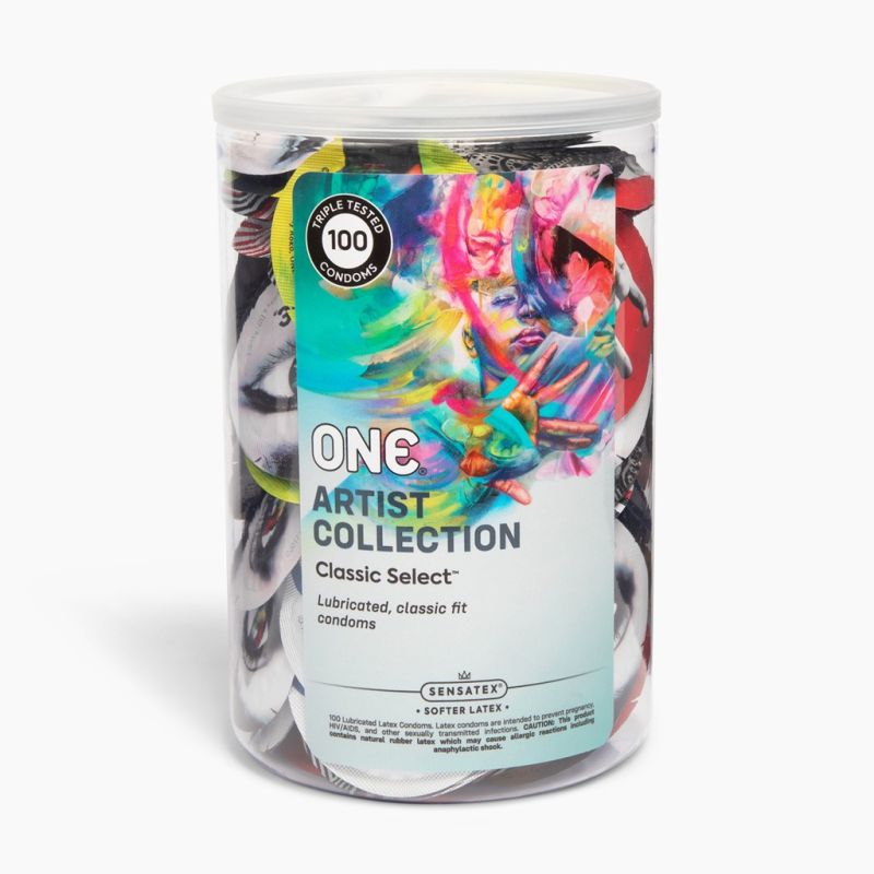 Банка презервативів ONE Classic Select Artist Collection, 100 шт вид 2